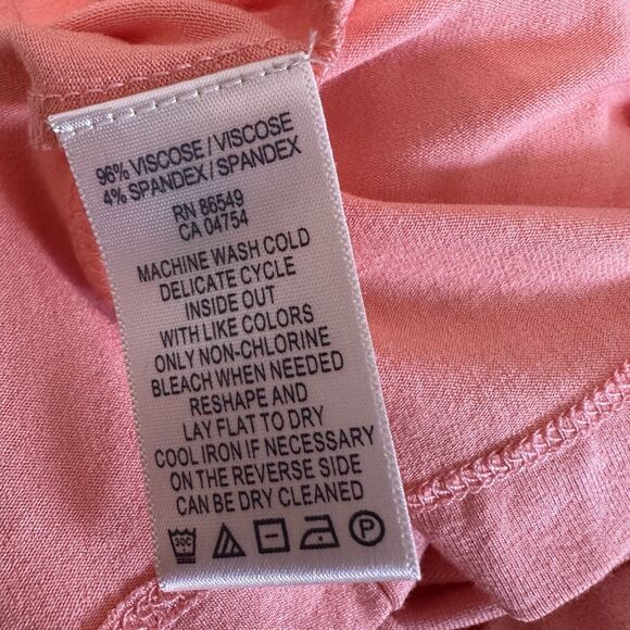 Tommy Bahama Dress Women Small Coral Peach Jersey Knit Shift Tank Coverup Beach - Picture 10 of 11